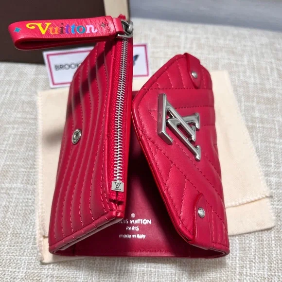 SOLD ❤️ Authentic Louis Vuitton New Wave Compact Wallet in Rouge - Picture 10 of 17